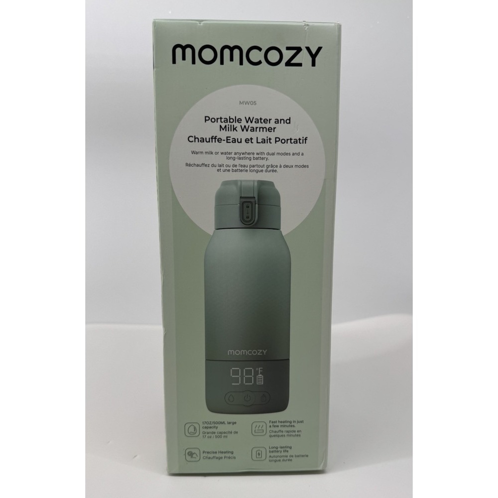 Momcozy MW05 Portable Water & MIlk Warmer 17oz Rechargeable Bottle Warmer Green